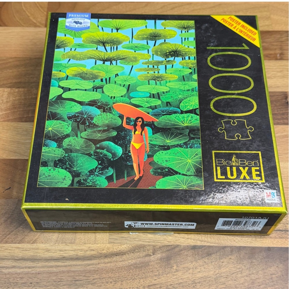 Big Ben Luxe Jungle Surf 1000 Piece Jigsaw Puzzle Marcy Day Tropical Art Poster